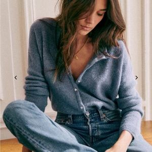 NWT Sezane Gaspard Jumper Vintage Blue